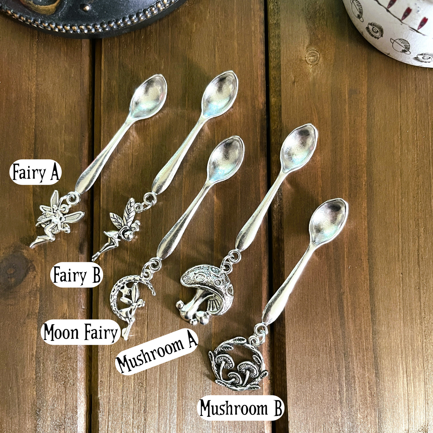Witchy Charm Spoons, Witch Spoons, Herb Spoons: Moon A