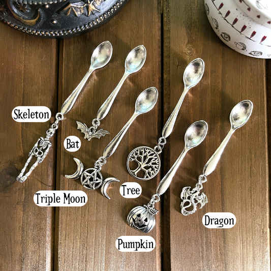 Witchy Charm Spoons, Witch Spoons, Herb Spoons: Tree