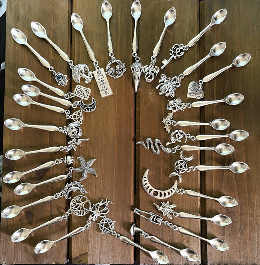 Witchy Charm Spoons, Witch Spoons, Herb Spoons: Tarot