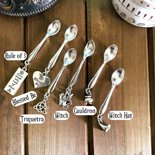 Witchy Charm Spoons, Witch Spoons, Herb Spoons: Triquetra